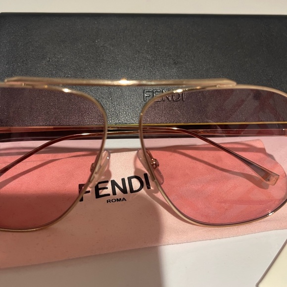 Fendi Pink Aviator Sunglasses - Picture 2 of 5